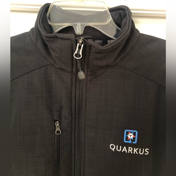 Eddie Bauer Men’s Red Hat Shaded Crosshatch Soft Shell Black Jacket - Picture 5 of 16